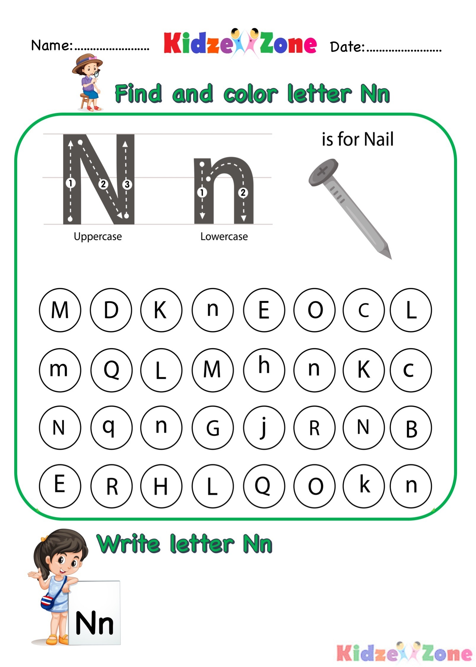 Letter N Worksheets Letter N Worksheets