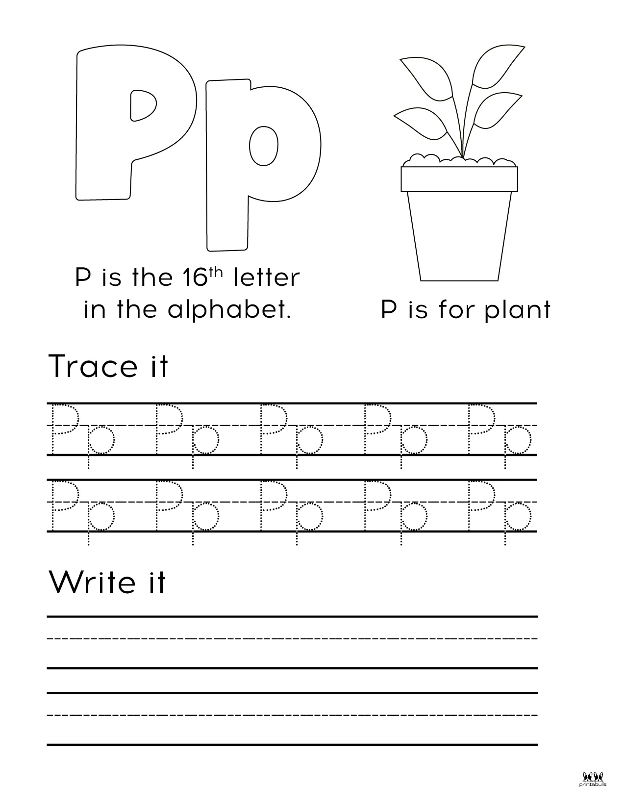 letter p worksheets