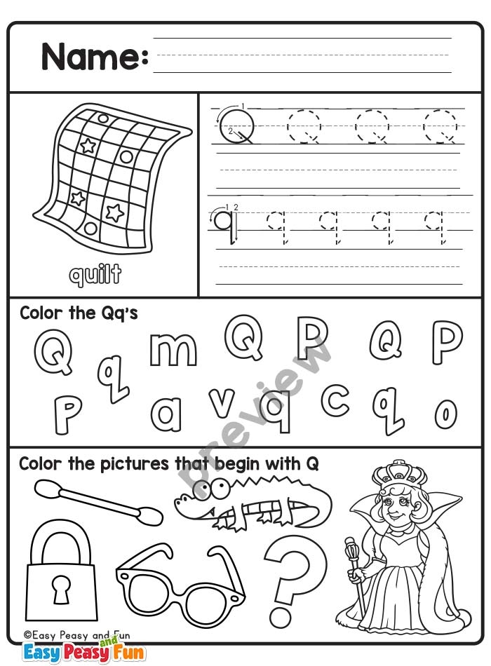 Letter Q Worksheets For Preschool And Kindergarten Easy Peasy And Fun Letter Q Worksheets For Preschool And Kindergarten Easy Peasy And Fun