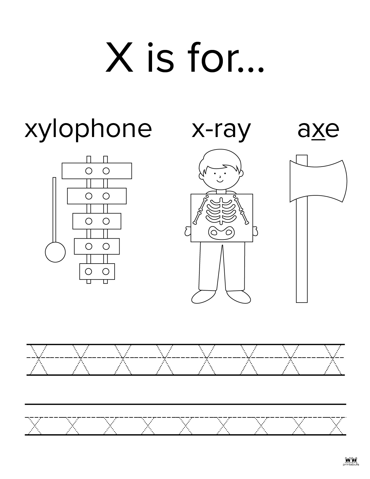 letter x worksheets