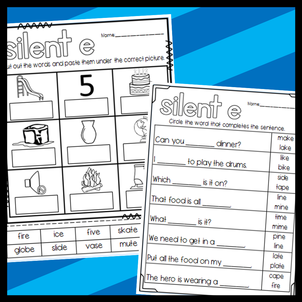 silent e worksheets silent e worksheets
