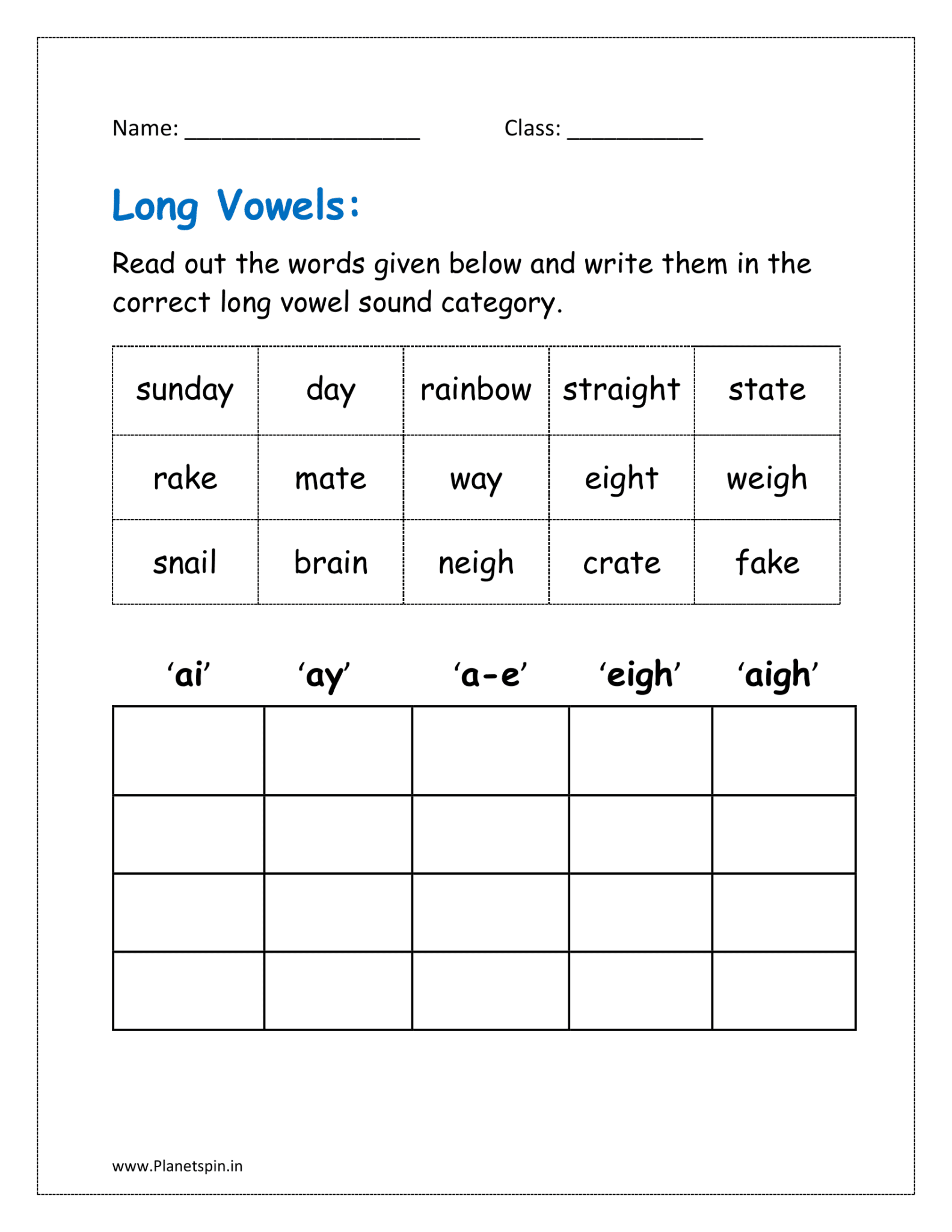 long vowel sounds worksheets long vowel sounds worksheets