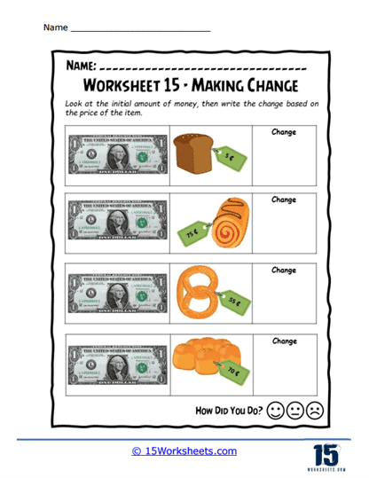 Making Change Worksheets 1697808 Shopping Making Change Sonjean