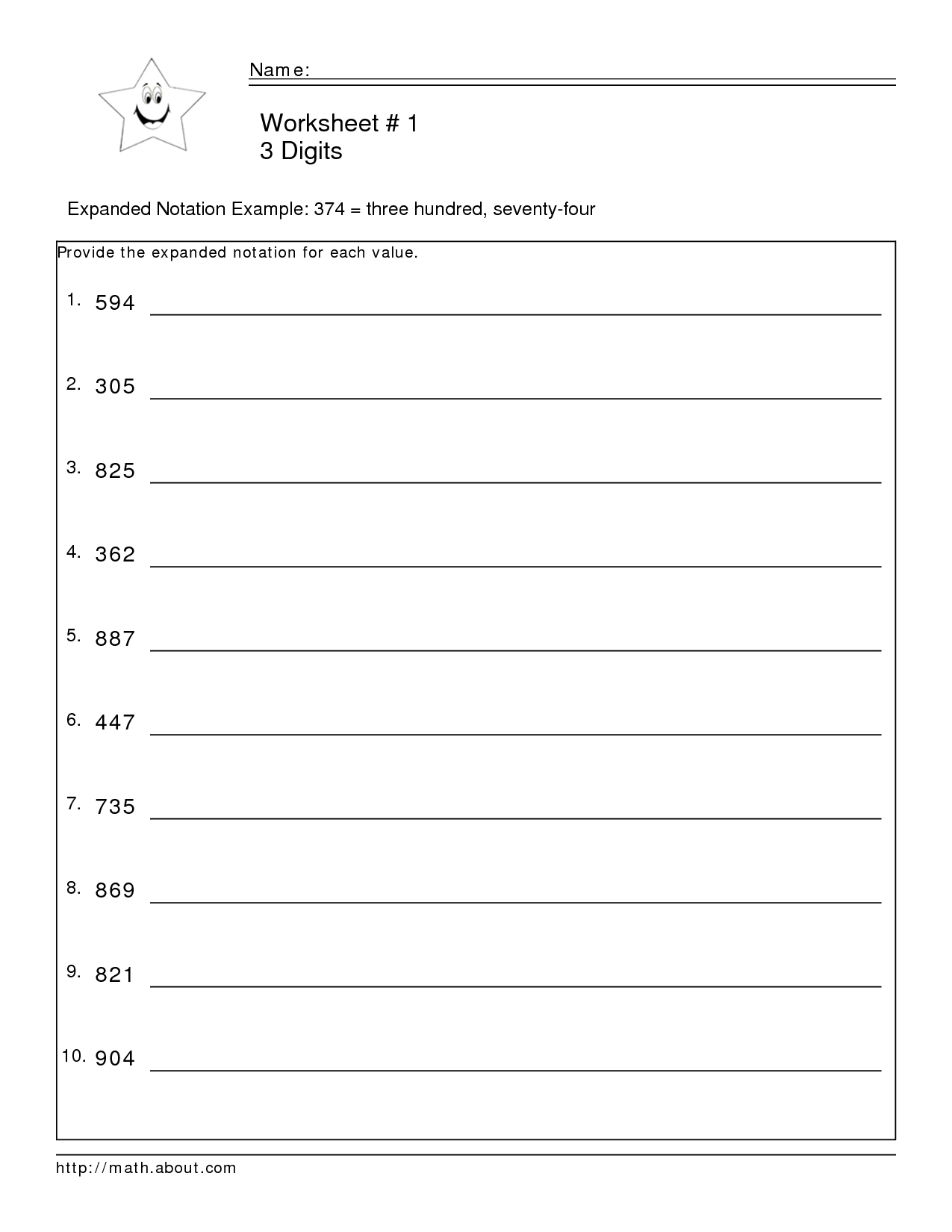 expanded form worksheets expanded form worksheets