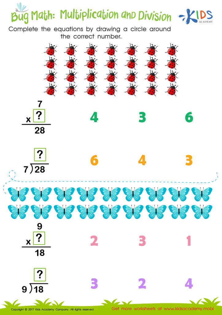 Math Worksheets Multiplication And Division