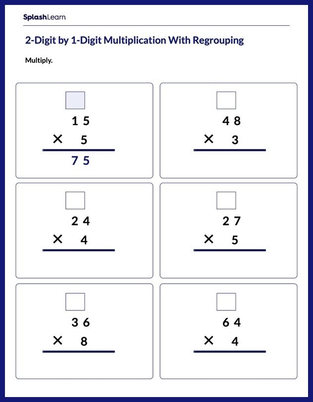multi digit multiplication worksheets