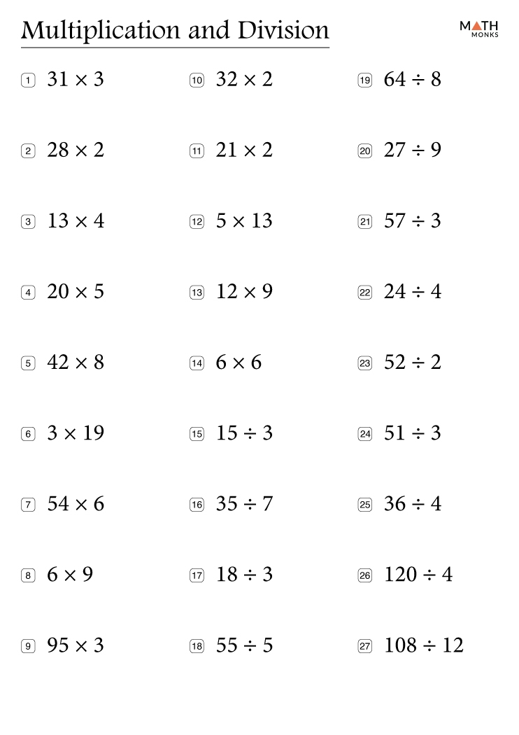 Multiplication And Division Worksheets Teacha Worksheets Library