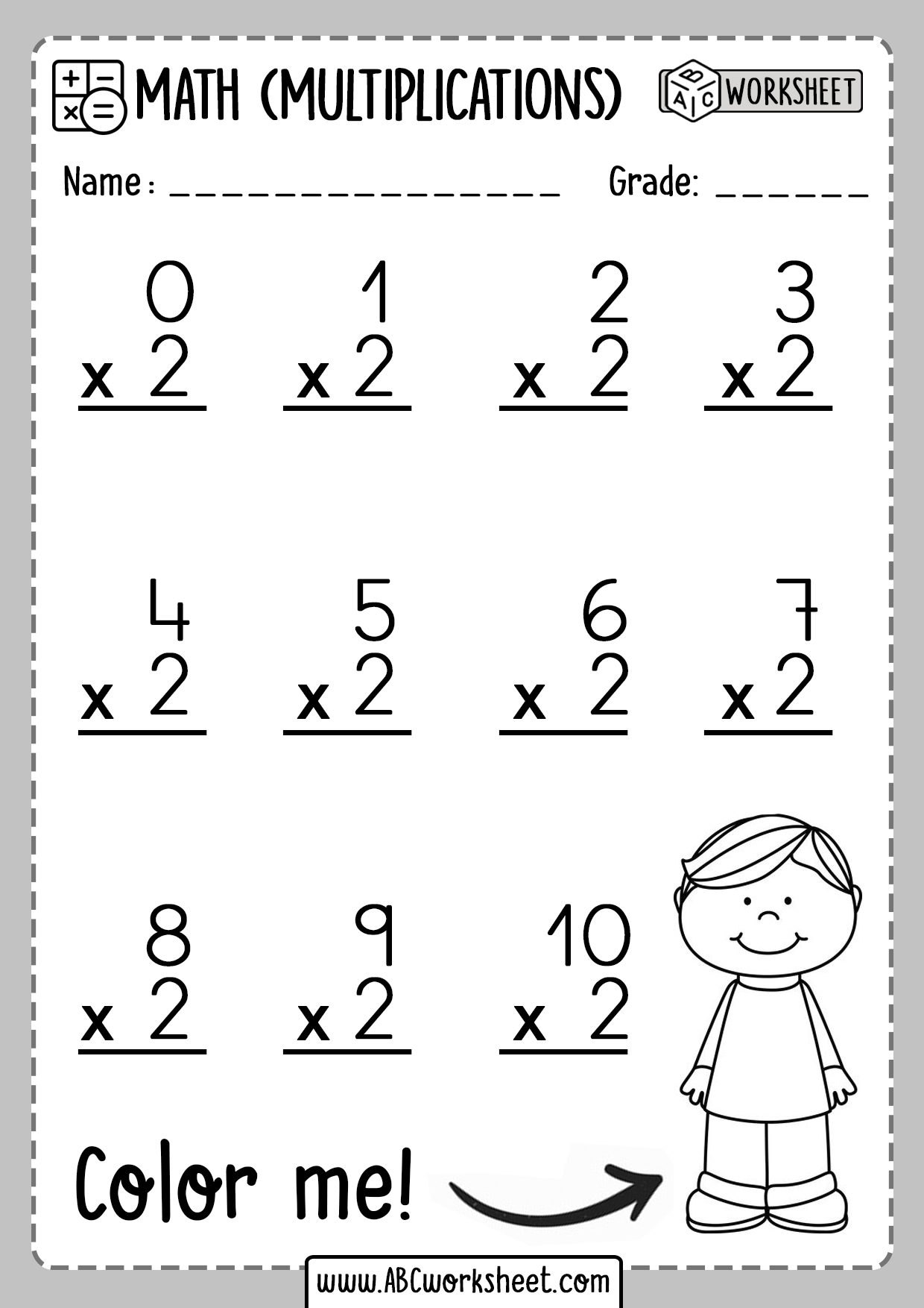 2 by 2 multiplication worksheets
