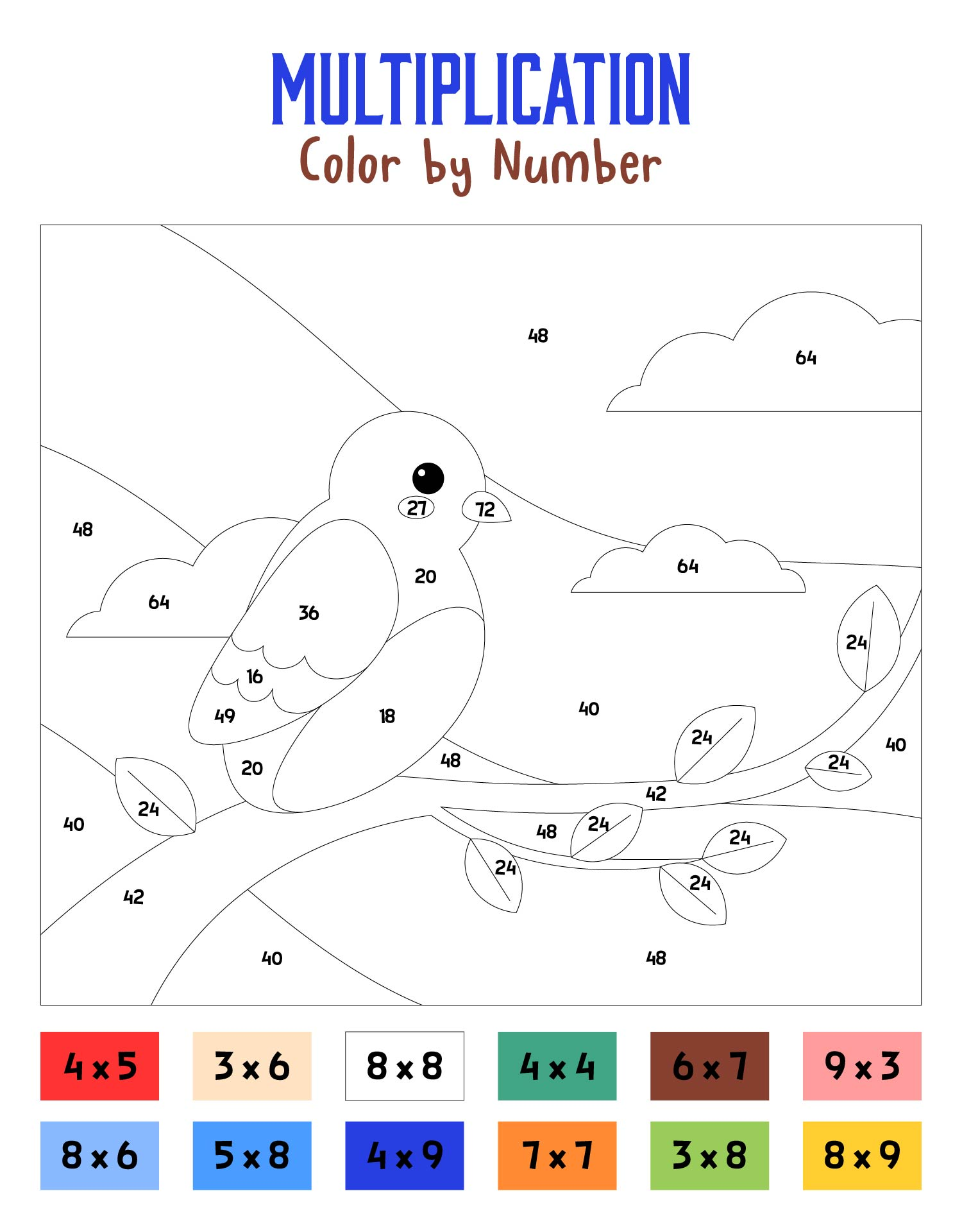Multiplication Coloring Worksheets 10 Free PDF Printables Printablee Multiplication Coloring Worksheets 10 Free PDF Printables Printablee