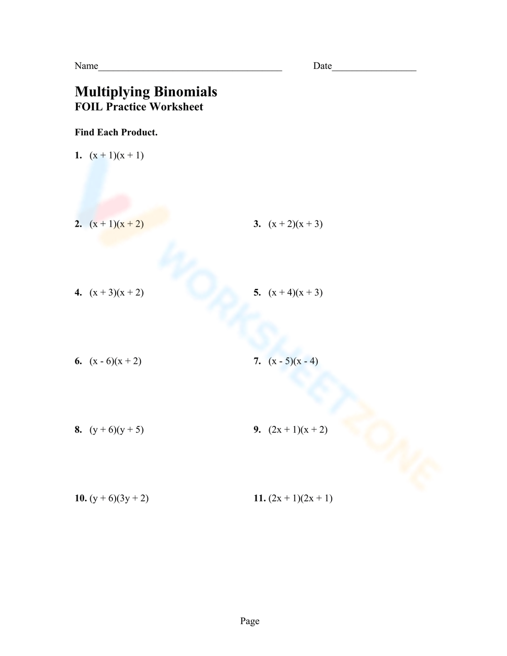 Multiplying A Binomial By A Binomial Worksheet Adriansonfifth Multiplying A Binomial By A Binomial Worksheet Adriansonfifth