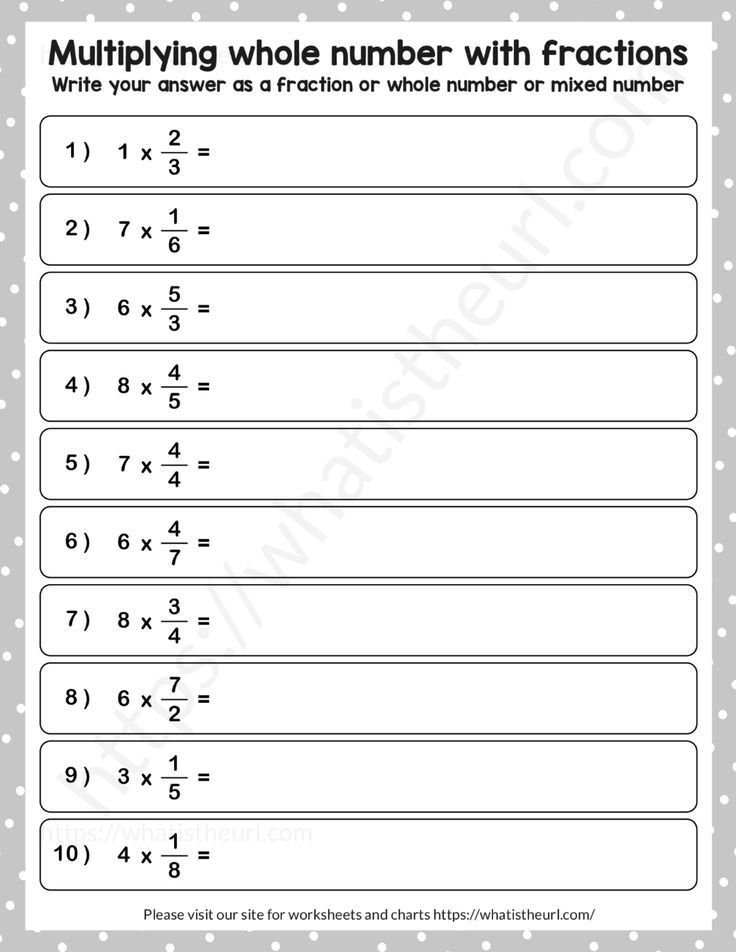 Multiplying Whole Number With Fractions 1 Fractions Fractions 