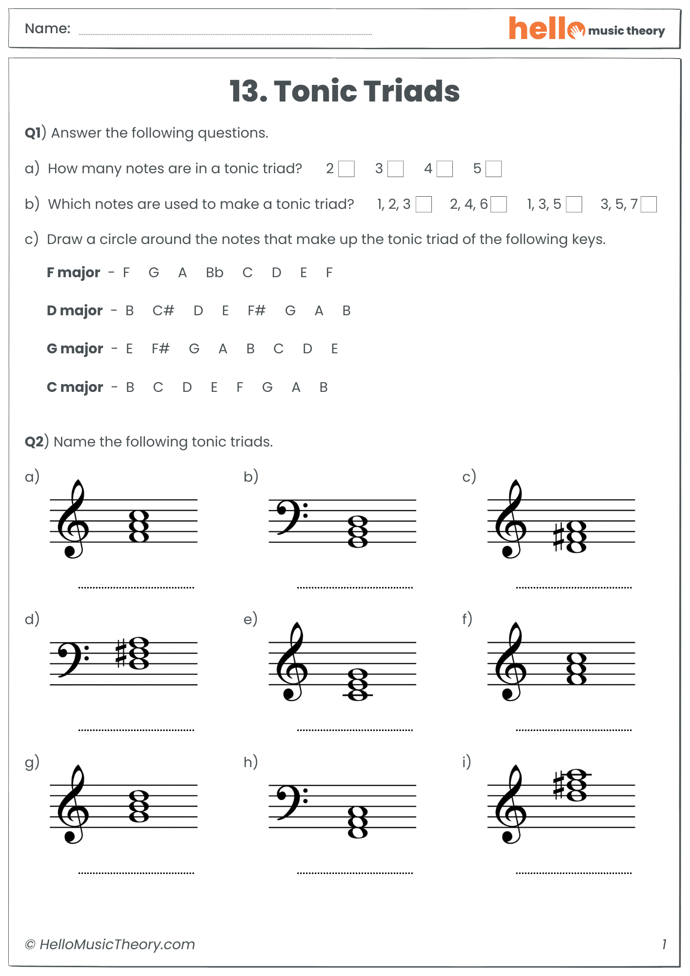 Music Theory Worksheets Music Theory Worksheets