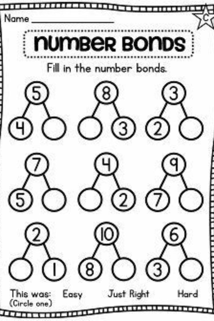 Number Bond Worksheets First Grade Math Number Bonds Worksheets Number Bond Worksheets First Grade Math Number Bonds Worksheets