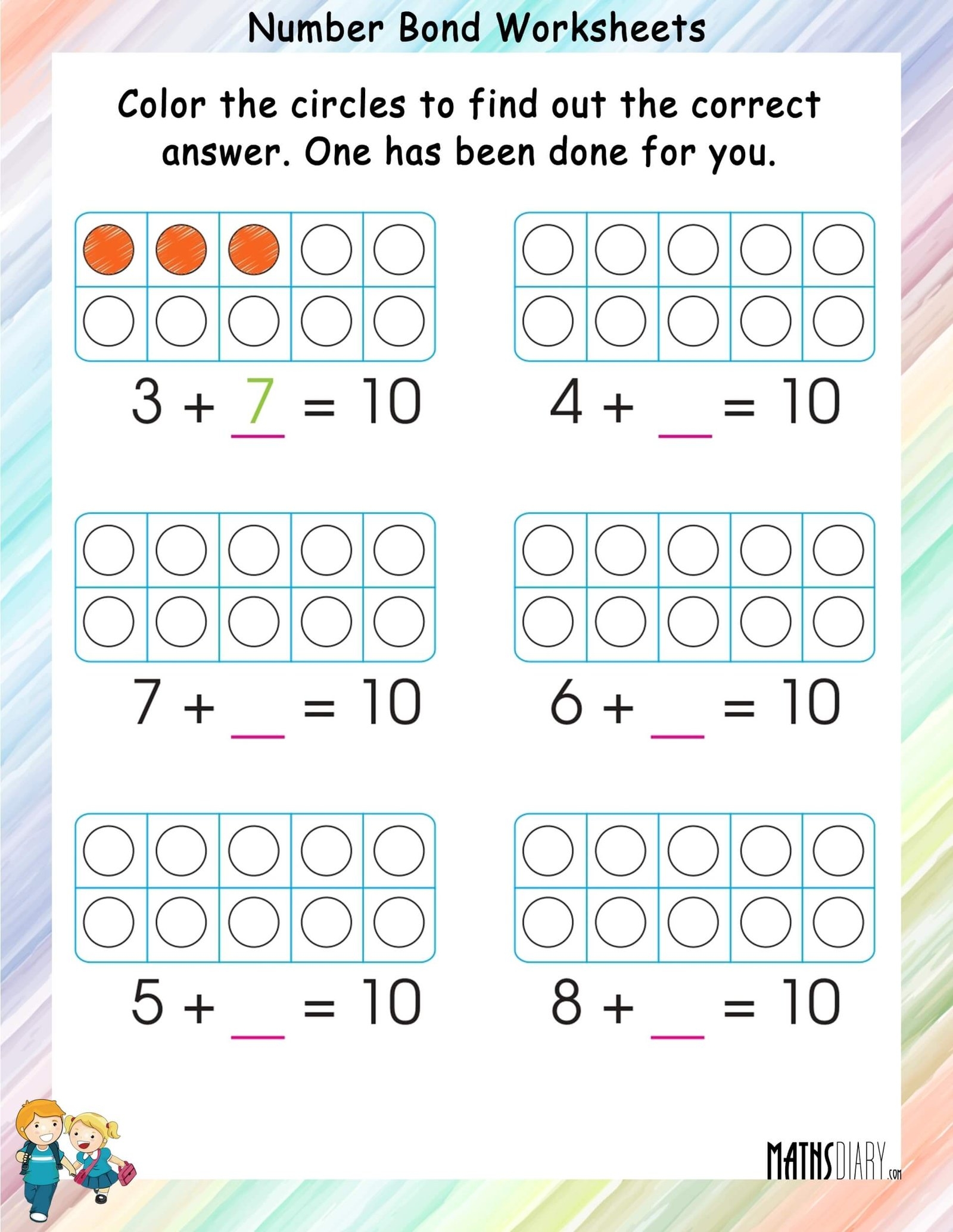 Number Bond Worksheets Math Worksheets MathsDiary Number Bond Worksheets Math Worksheets MathsDiary