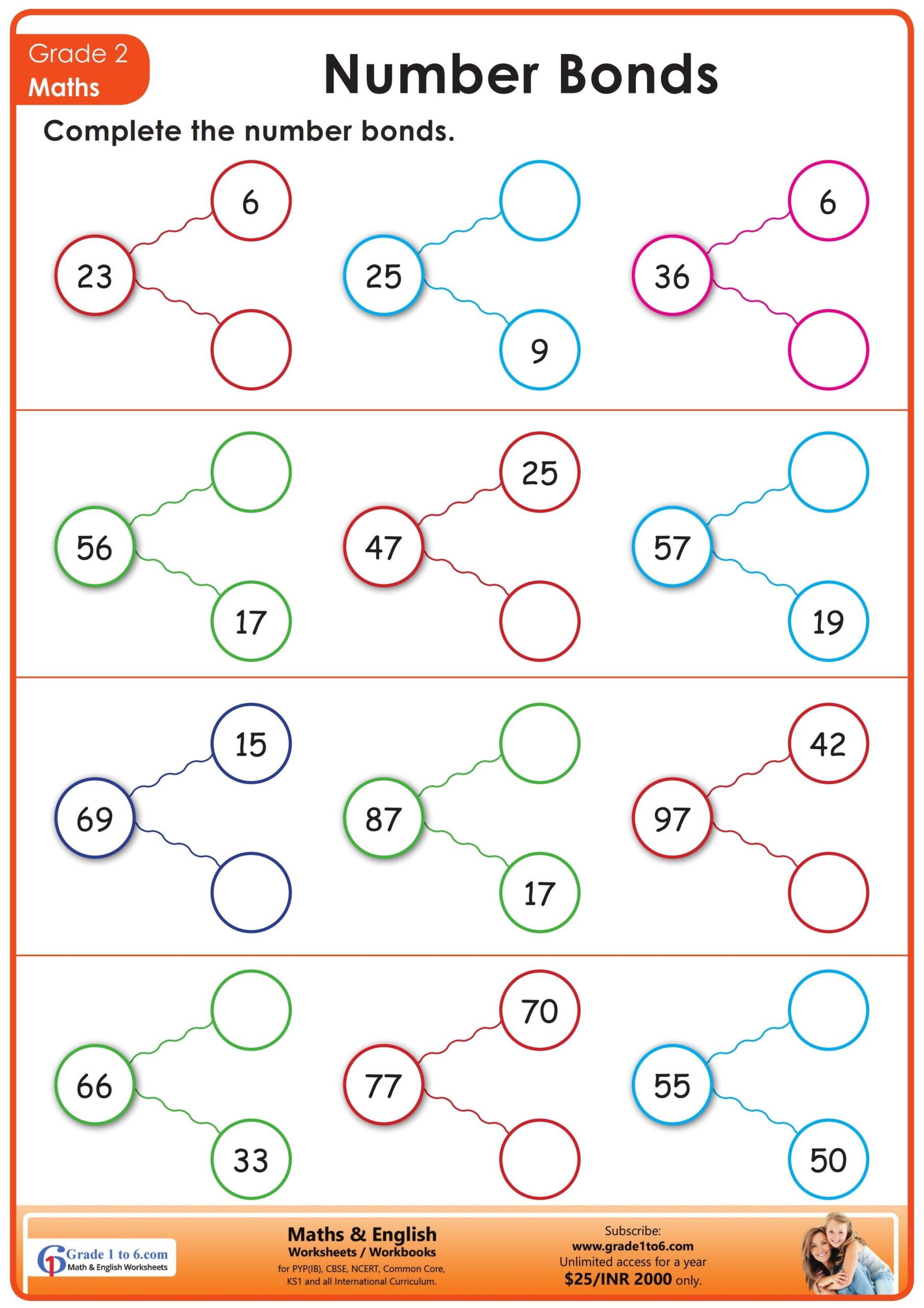 Number Bonds Up To 99 Worksheet Number Bonds Preschool Workbooks Number Bonds Up To 99 Worksheet Number Bonds Preschool Workbooks