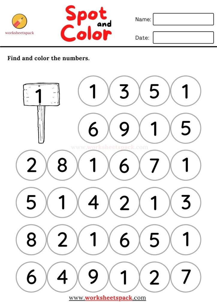 Number Worksheet For Preschool Preschool Number Worksheets