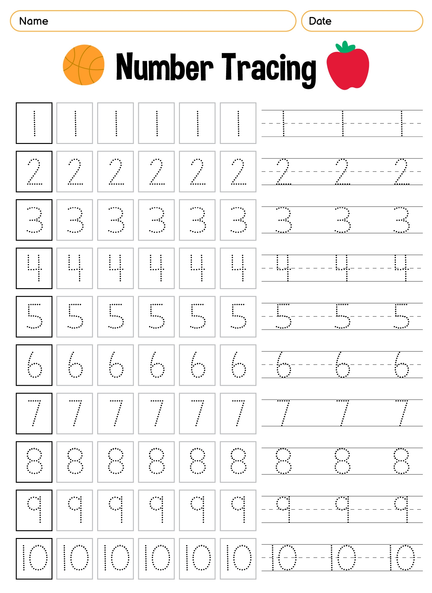 Numbers 1 10 Worksheet 10 Free PDF Printables Printablee