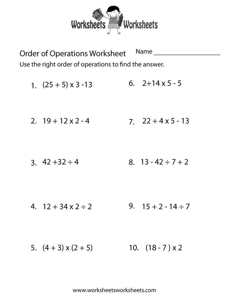 order of operations worksheets pdf order of operations worksheets pdf