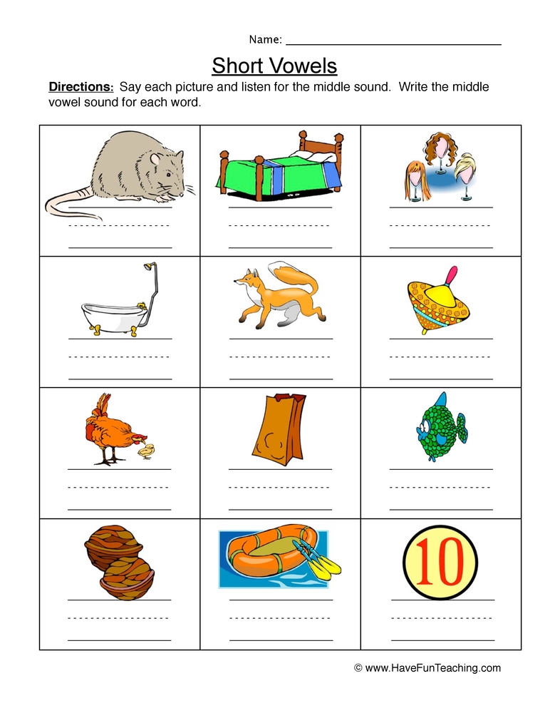 short vowel worksheets short vowel worksheets