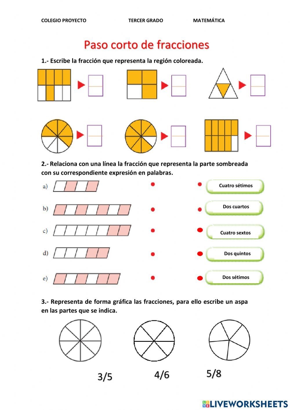Paso Corto De Fracciones Worksheet Worksheets Answers Custom Templates Paso Corto De Fracciones Worksheet Worksheets Answers Custom Templates
