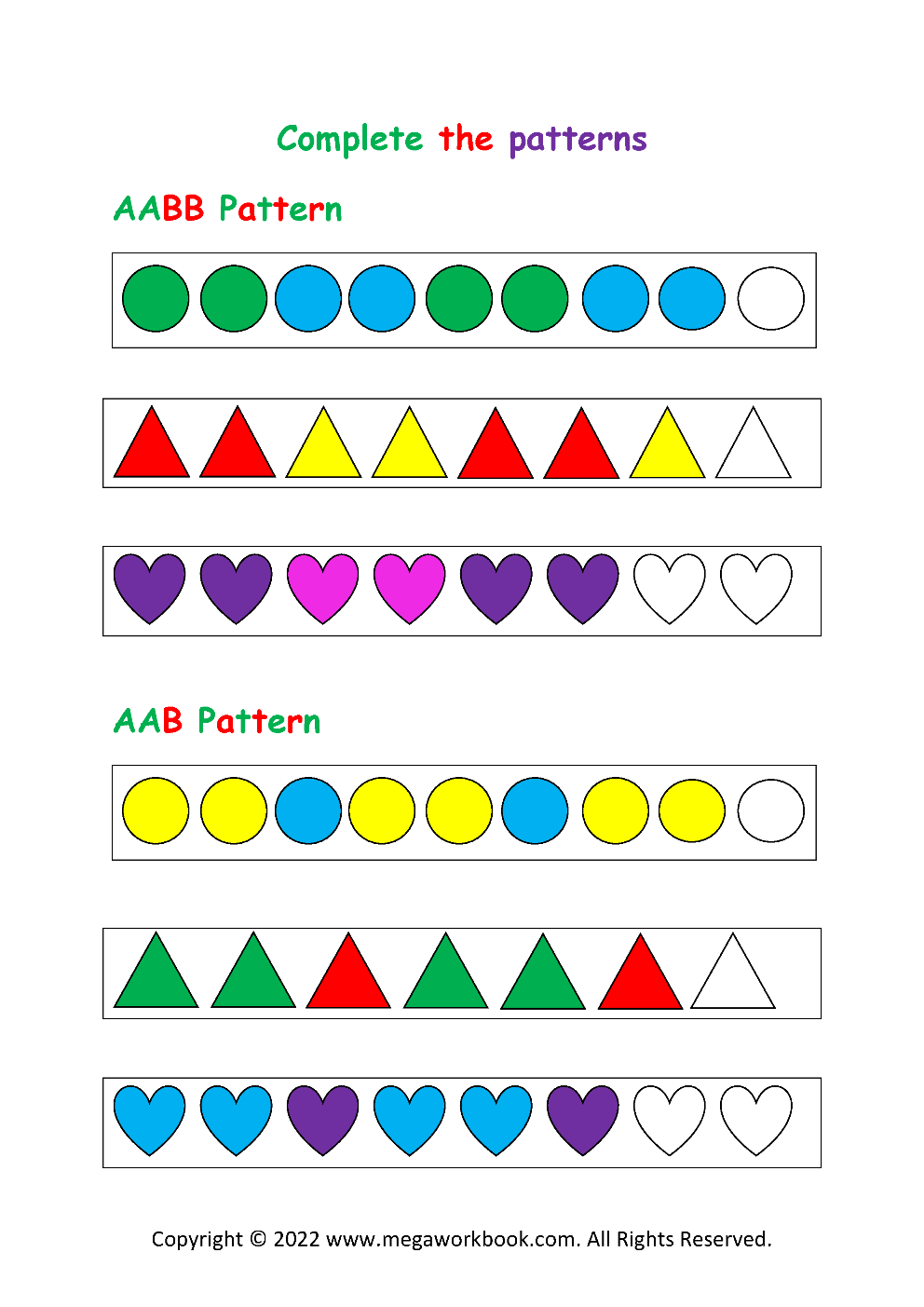 Patterns For Preschool Patterns For Kindergarten Pattern Patterns For Preschool Patterns For Kindergarten Pattern