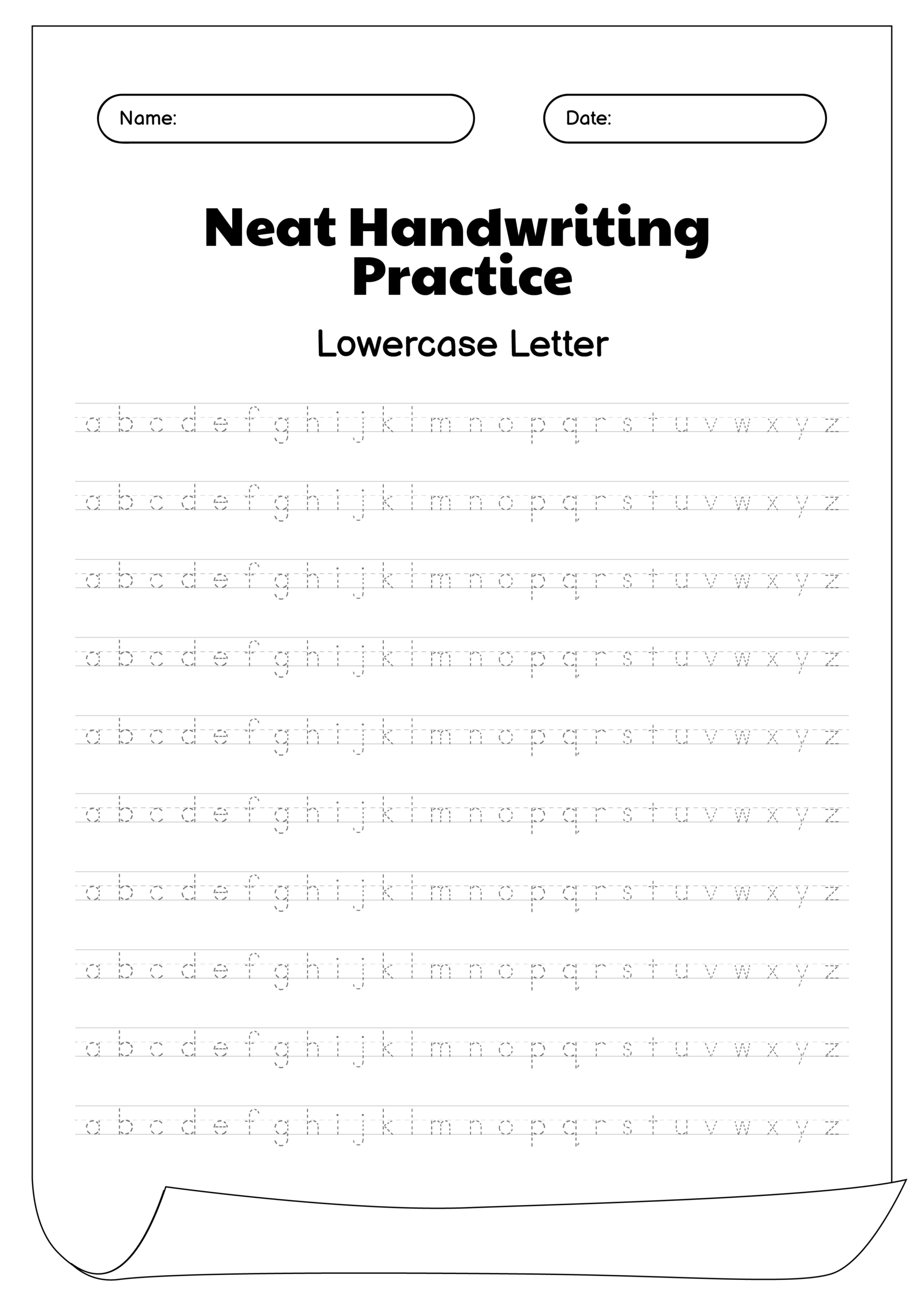 Penmanship Printable Practice Sheets Penmanship Printable Practice Sheets