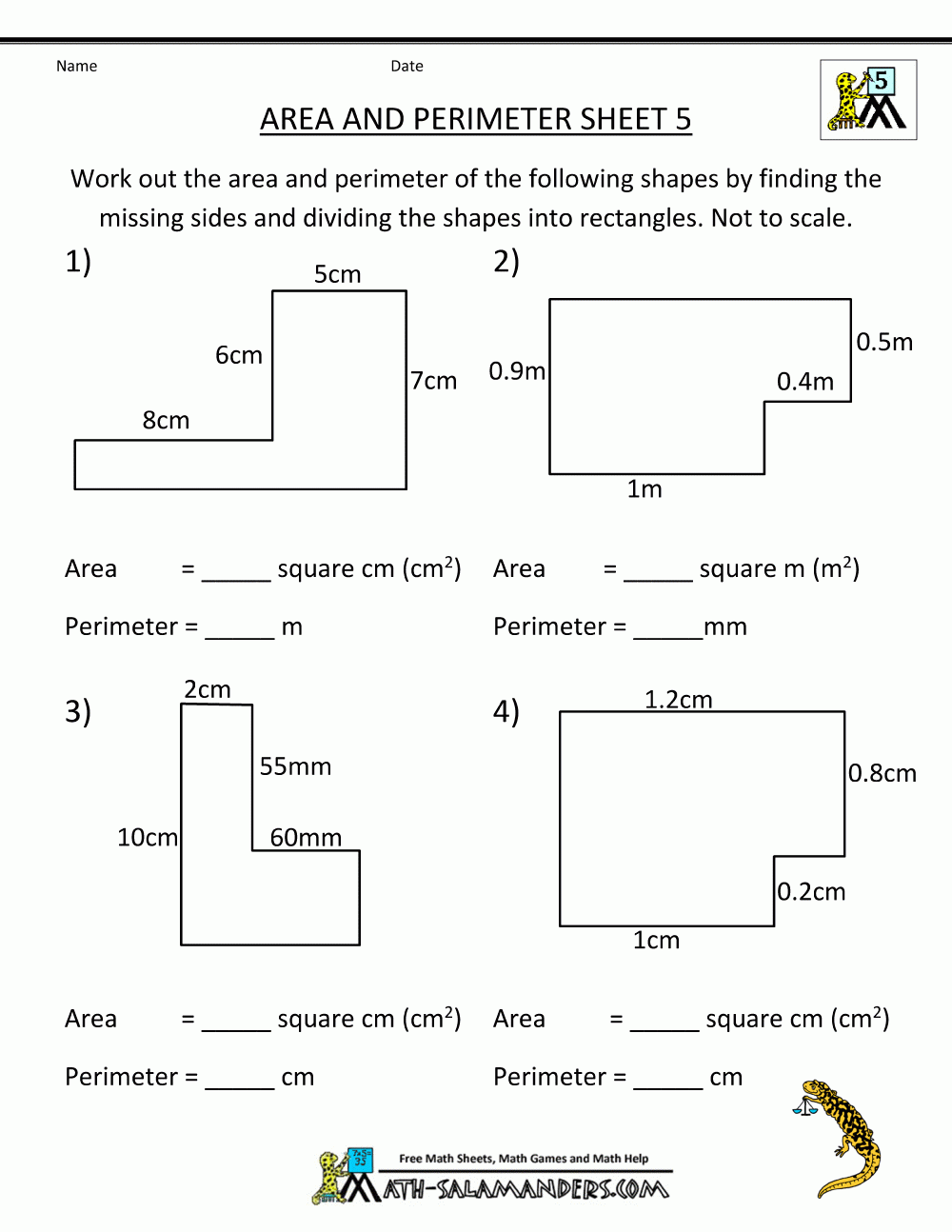 Perimeter Worksheets Perimeter Worksheets