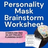 Personality Mask Brainstorm Worksheet By The Creative Classroom Blueprint Personality Mask Brainstorm Worksheet By The Creative Classroom Blueprint