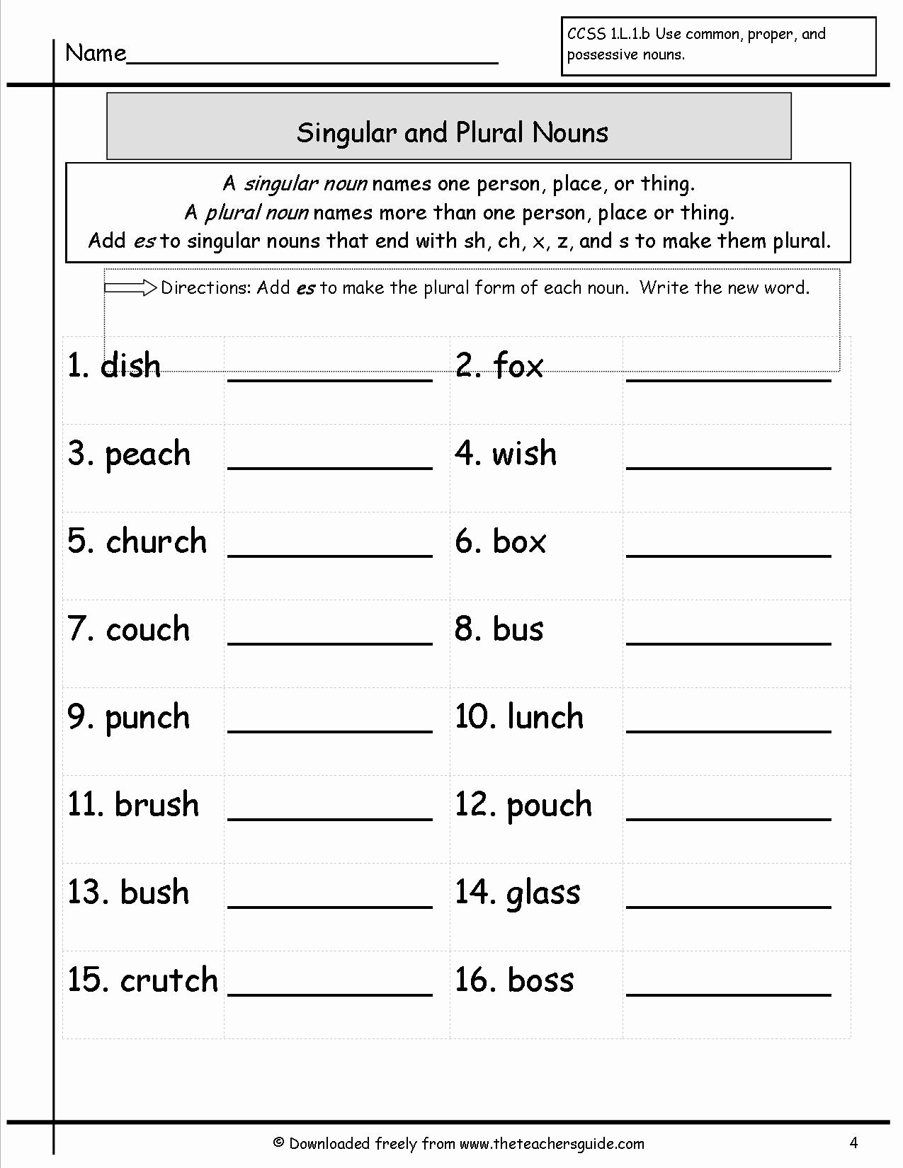Plural And Singular Noun Worksheet Singular And Plural Nouns Plural And Singular Noun Worksheet Singular And Plural Nouns