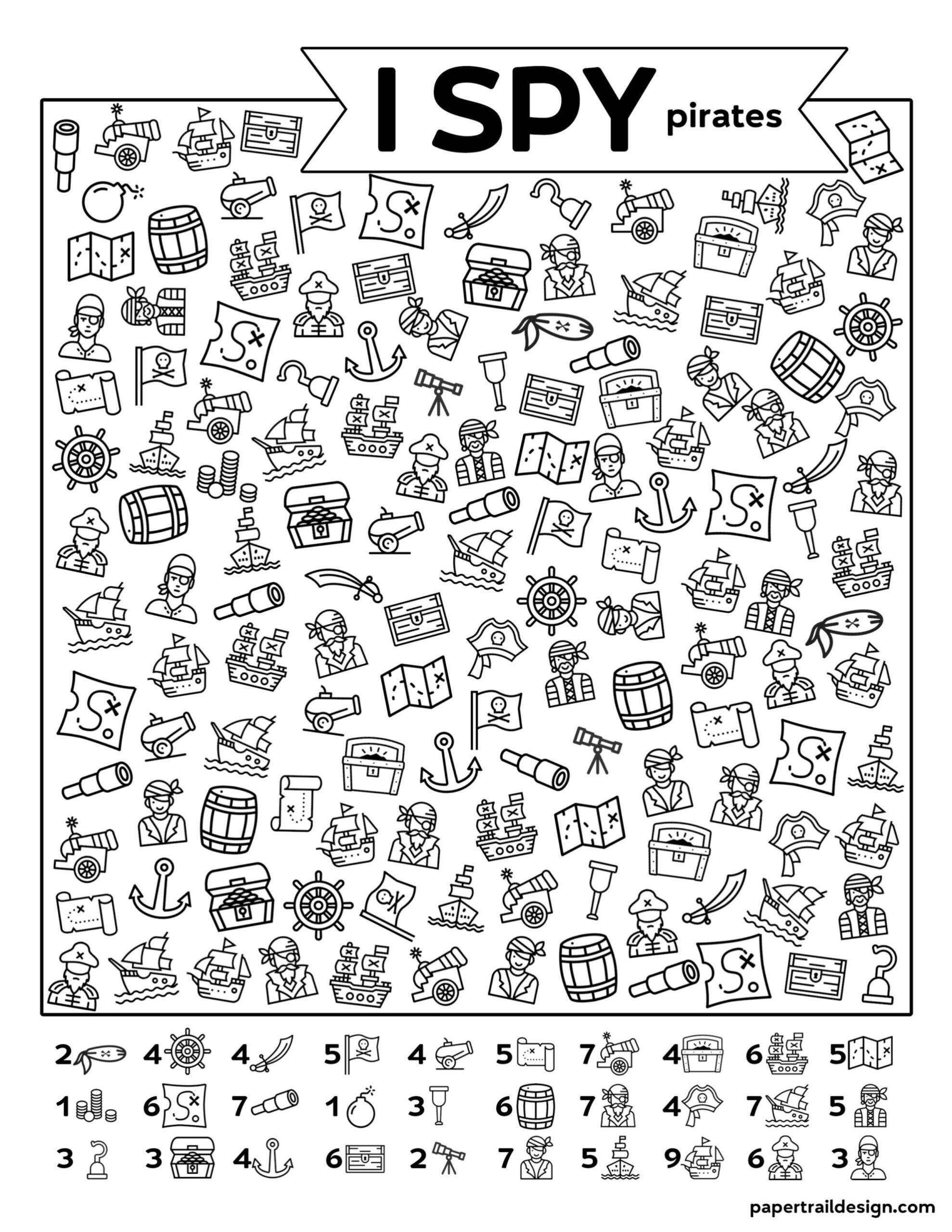 i spy worksheet
