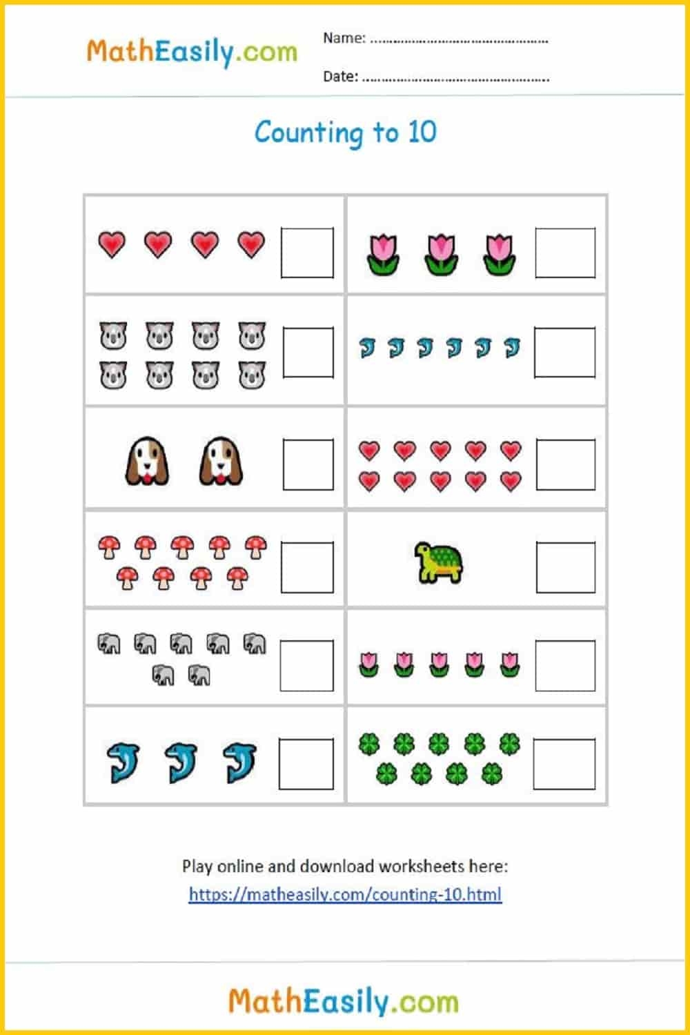 counting by 10 worksheets