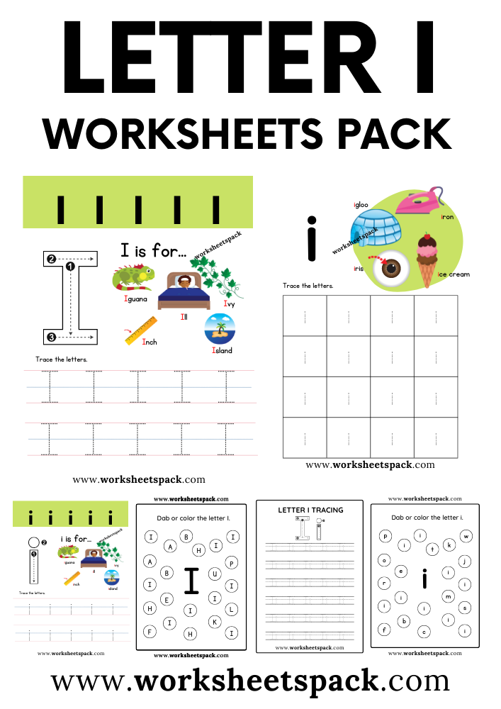 Printable Letter I Worksheets Preschool