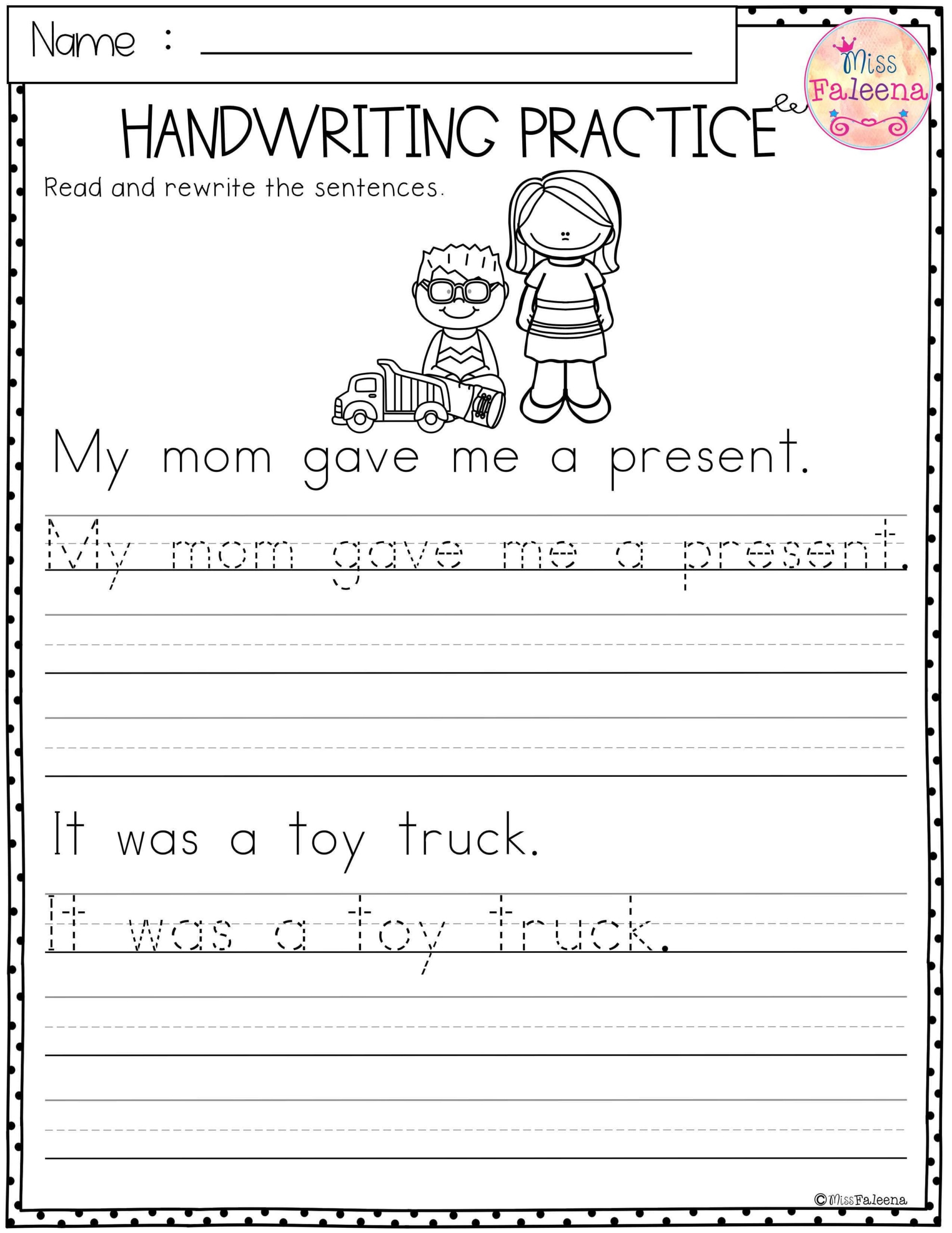 print handwriting worksheets