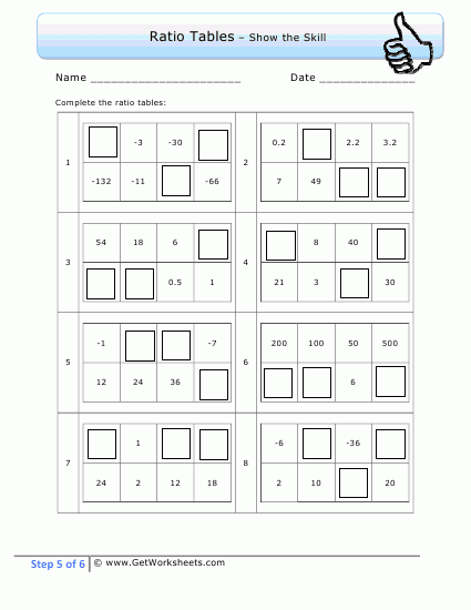 Printables Ratio Table Worksheets Tempojs Thousands Of Printable 