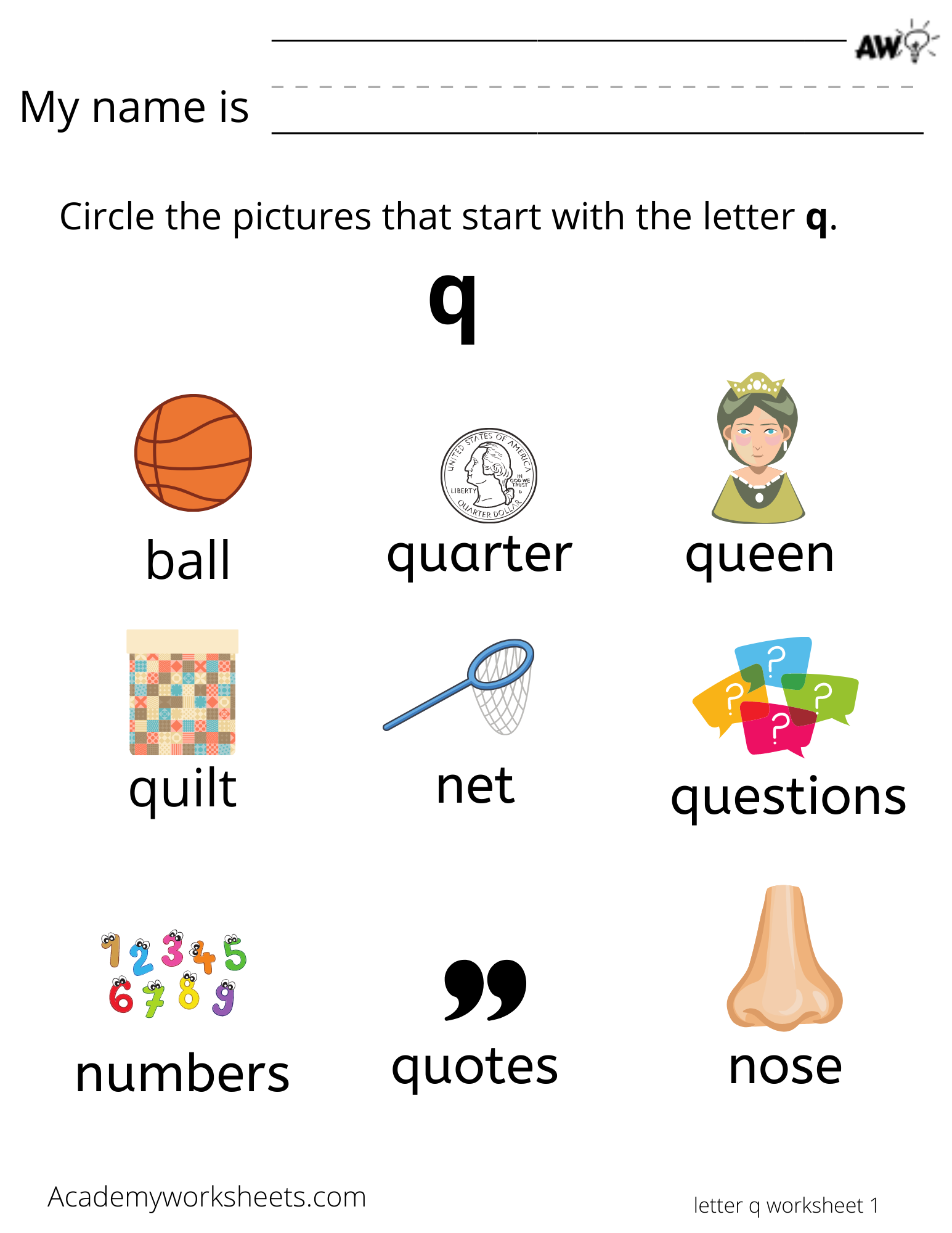 letter q worksheet letter q worksheet