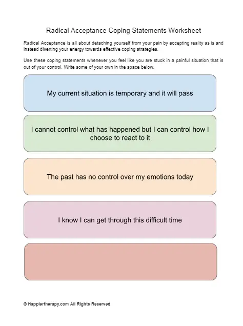 radical acceptance worksheets