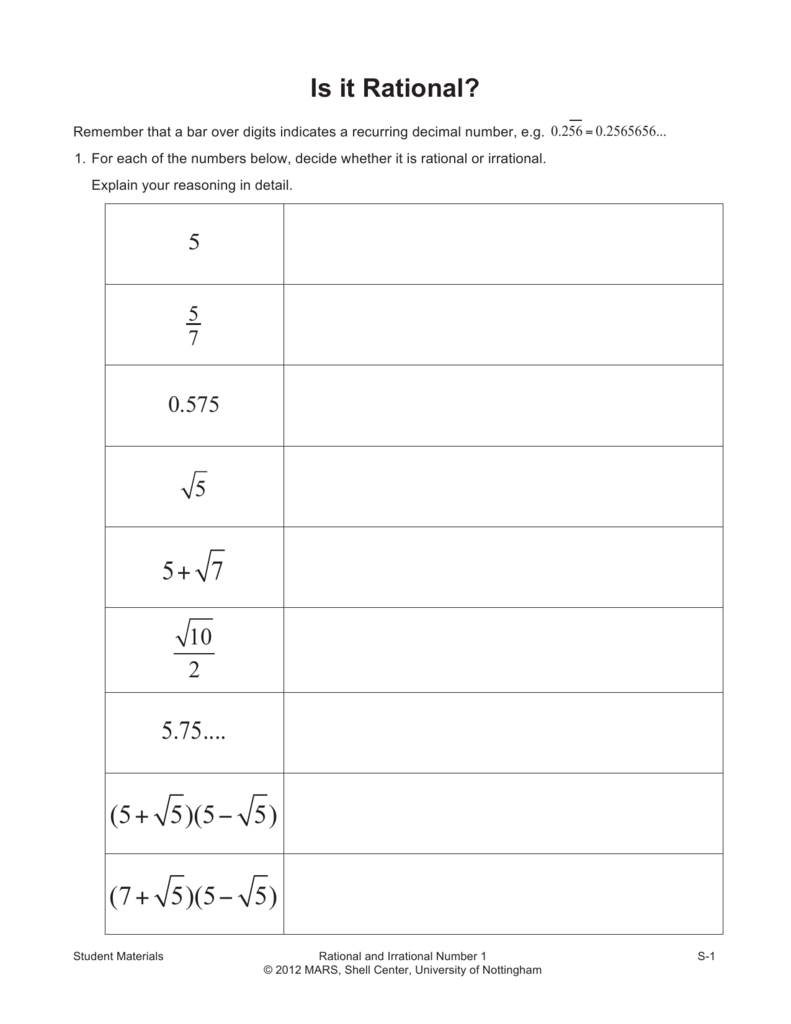 Rational And Irrational Numbers Worksheet Proworksheet Rational And Irrational Numbers Worksheet Proworksheet