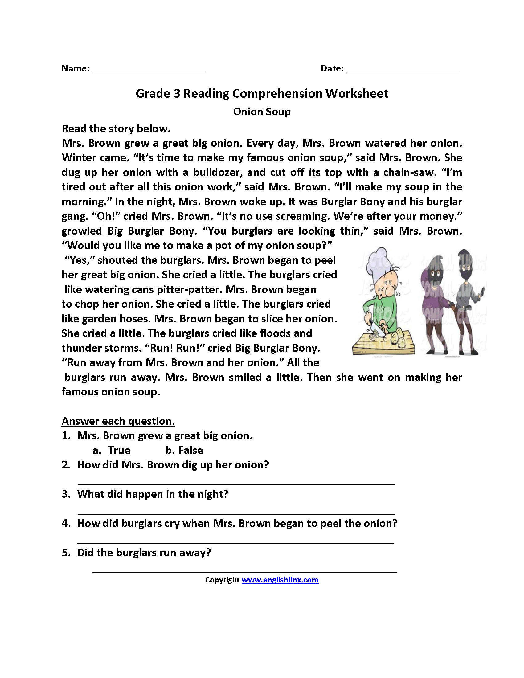 Reading Comprehension Worksheet 3rd Grade Reading Comprehension 
