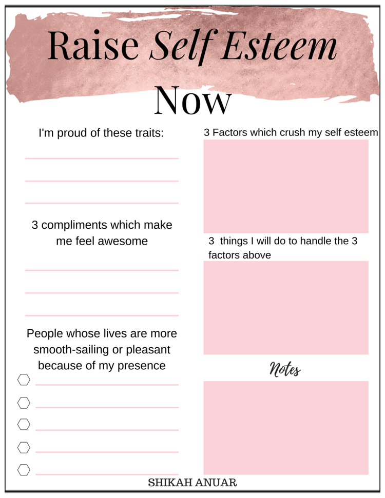 Self Esteem Worksheets Artofit