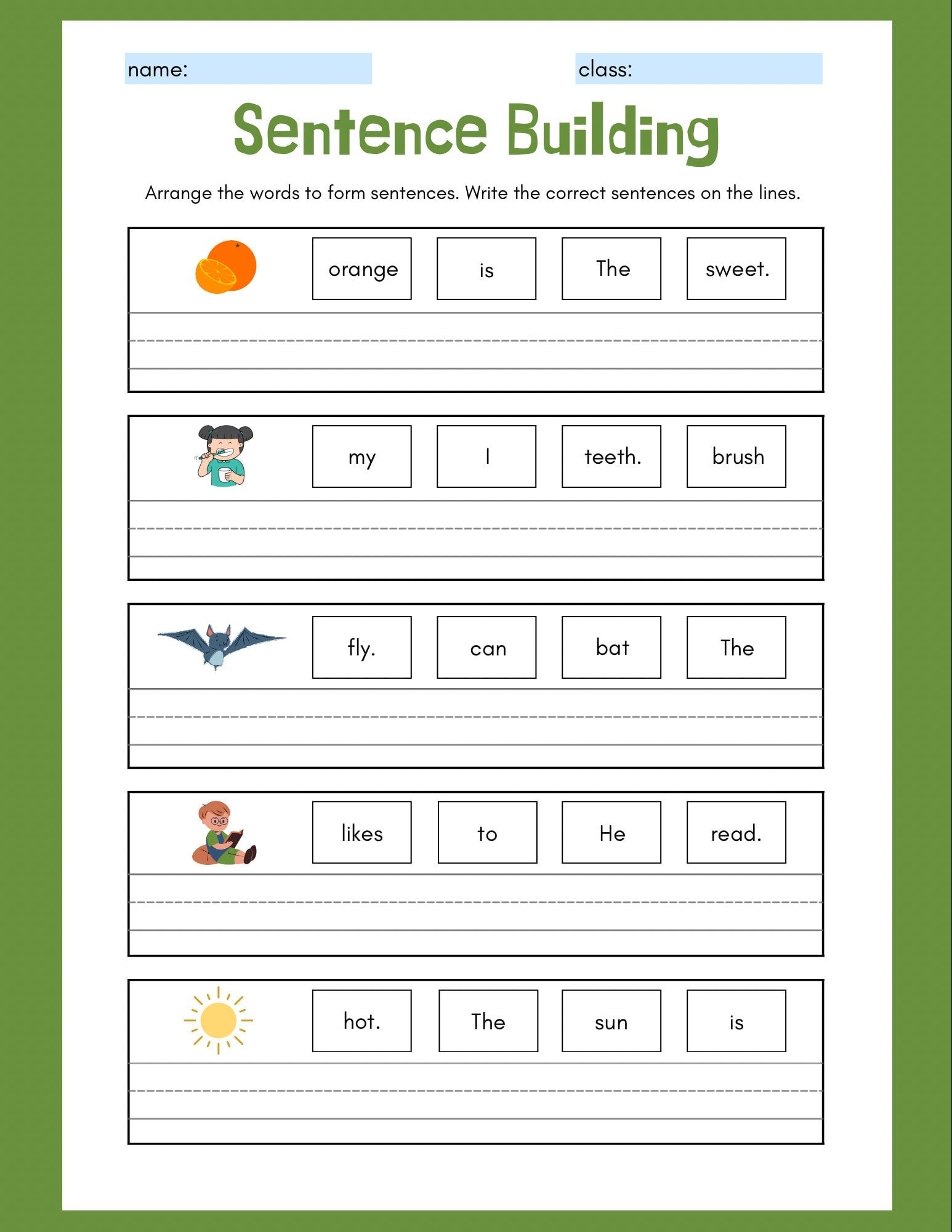 Sentence Building Activity Etsy English Worksheets For Kids Sentence Building Activity Etsy English Worksheets For Kids
