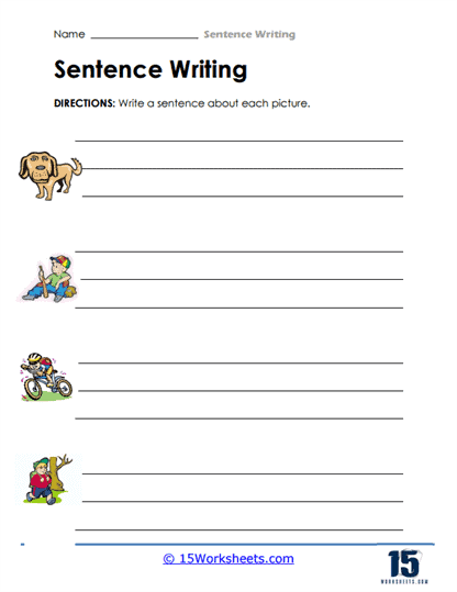sentence writing worksheets sentence writing worksheets