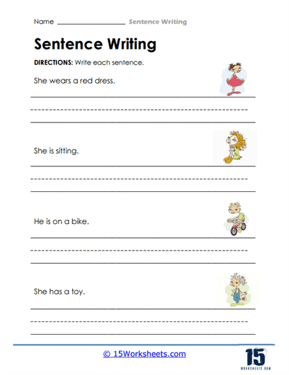 Sentence Writing Worksheets 15 Worksheets Sentence Writing Worksheets 15 Worksheets