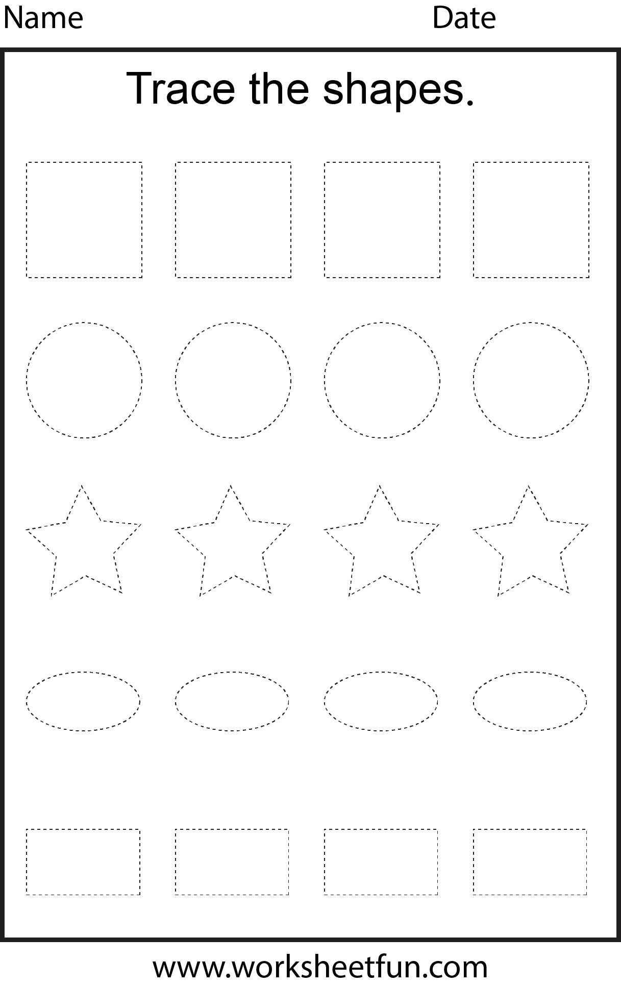 shape tracing worksheets shape tracing worksheets