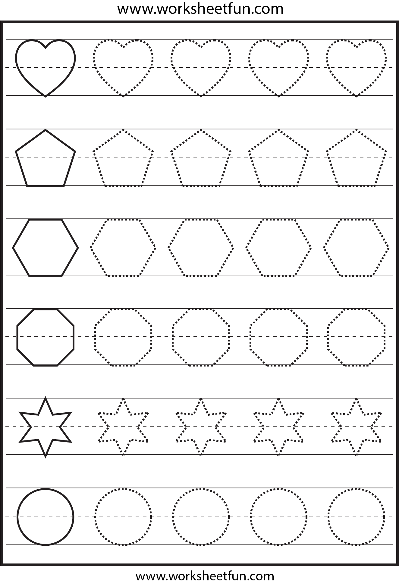 Shape Tracing Worksheet Free Printable
