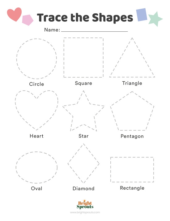Shape Tracing Worksheet Free Printables Preschool Coloring Printables Shape Tracing Worksheet Free Printables Preschool Coloring Printables