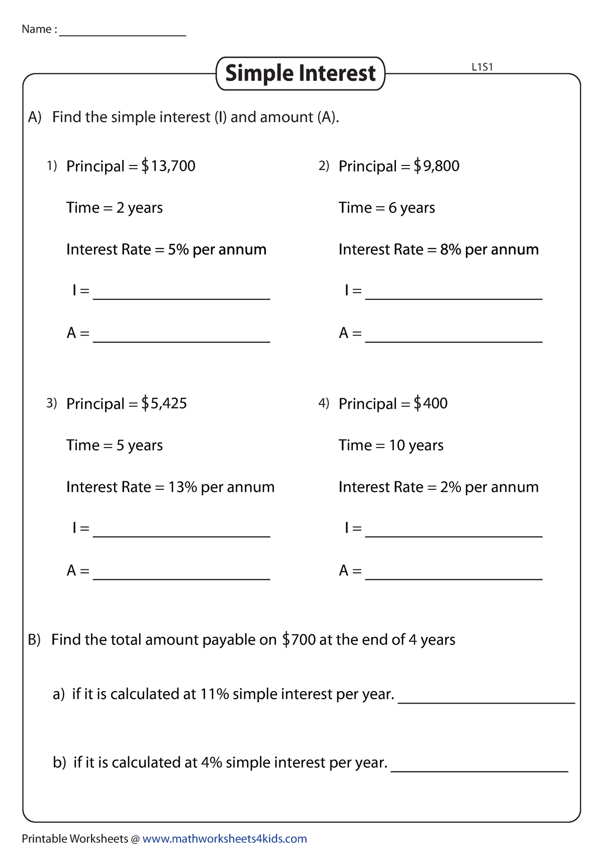 Simple Interest Word Problems Interactive Worksheet Worksheets Library Simple Interest Word Problems Interactive Worksheet Worksheets Library