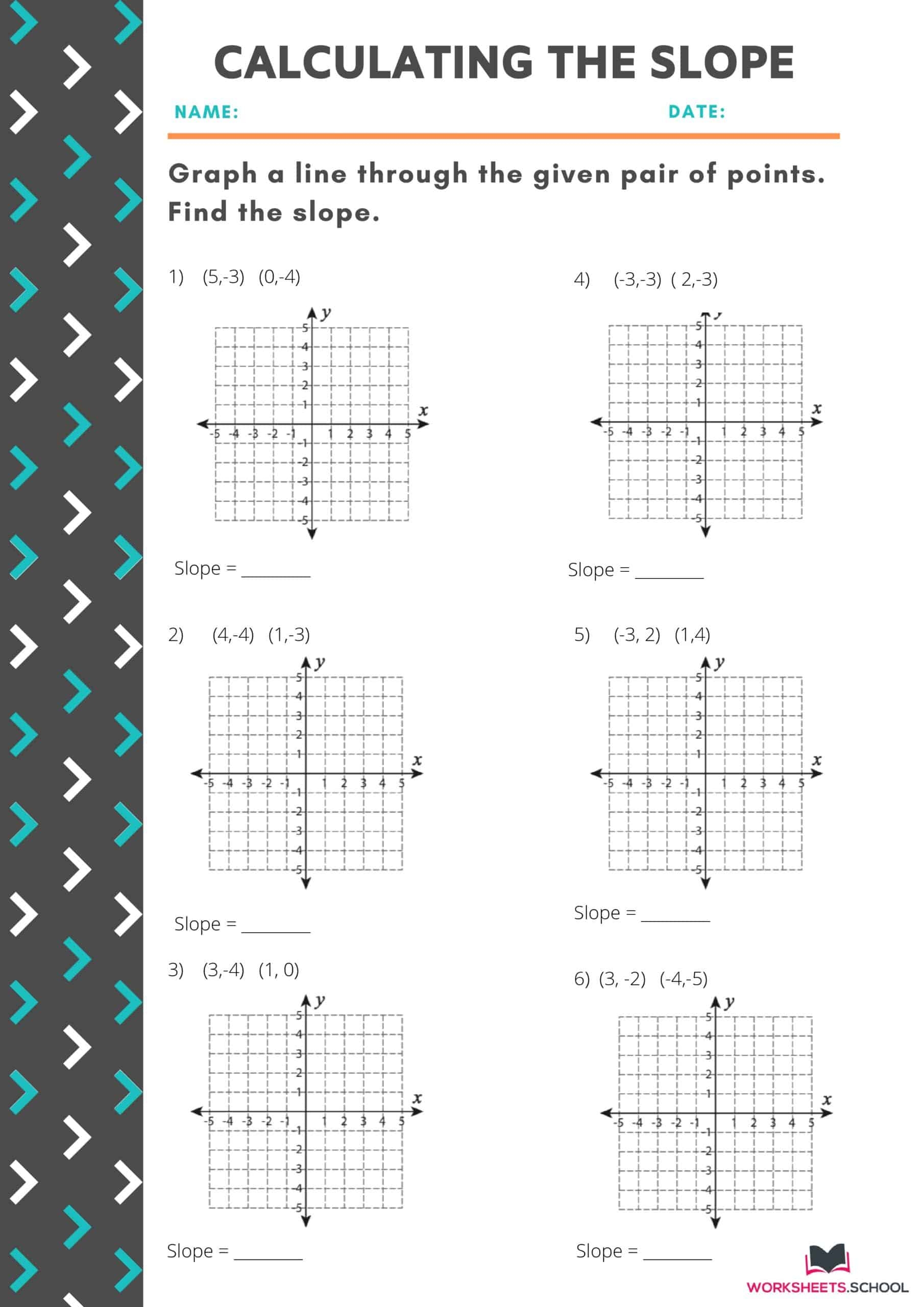 Slope Practice Worksheet 11 Activities That Make Identifying Slope 