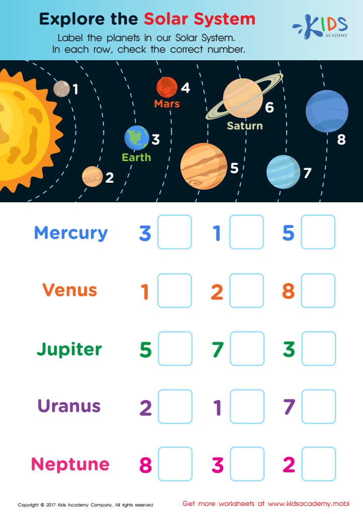 Solar System Worksheets PDF Free Printable Activities For Learning