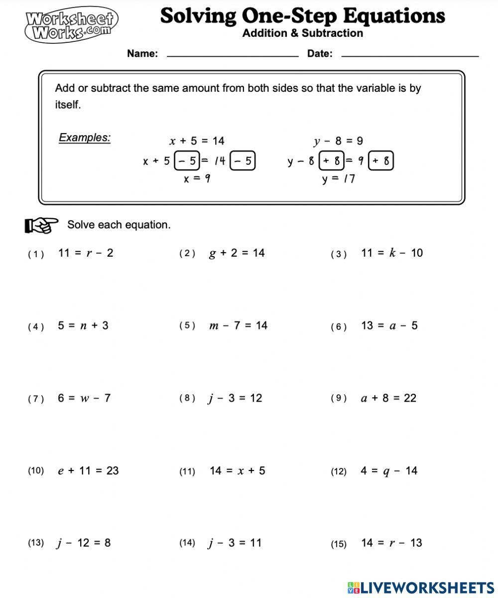 Solving Equations Quiz Math Resource Twinkl USA Twinkl 
