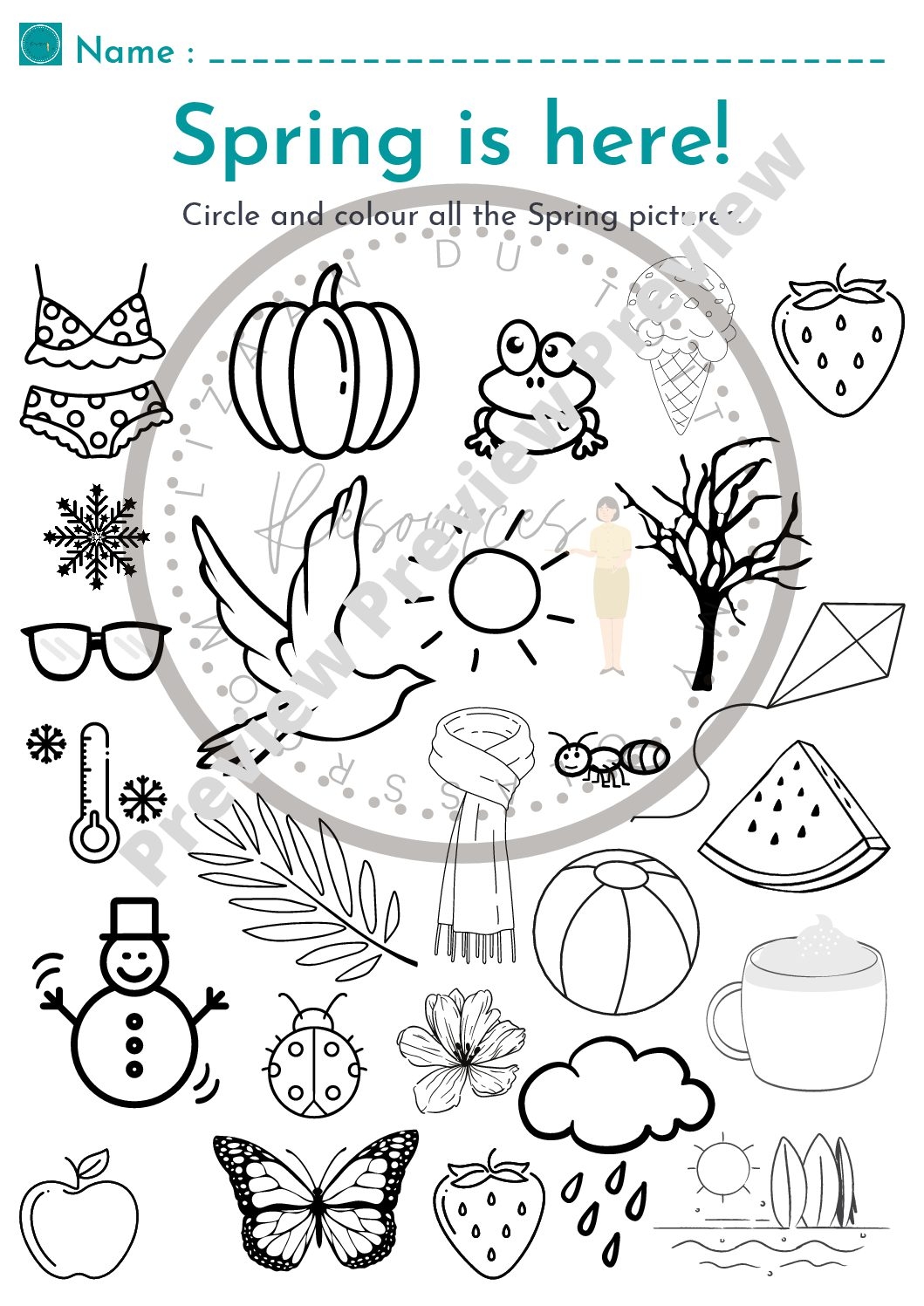 Spring Worksheet For Grade 2